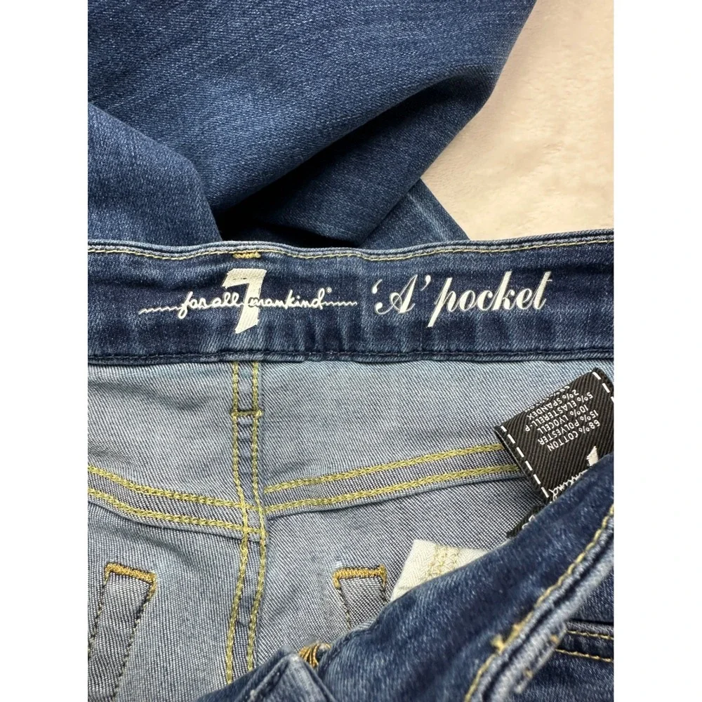 7 For All Mankind A Pocket Jeans Women 28 Dark Wash Bootcut Stretch Denim